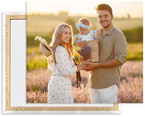 Ferocity Leinwand bild mit foto selbst gestalten 60 x 40, eignes Foto auf Leinwand drucken Lassen Fotogeschenk, Wandbild mit Wunschmotiv personalisiert Querformat [128]