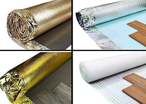 Wood & Laminate Underlays - Floor Leveling & Damp Proof Membrane Properties - 2mm 3mm 5mm and 7mm Thickness - Heat Insulation & Sound Proofing