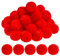 30 Stück Kunstfell Pompon ,MoreChioce 5cm Faux Wolle Flauschigen Pompom Ball DIY Kunstpelz Pompon Ball Damen und Mädchen Tasche Mützen Anhängern Dekoration,Rot