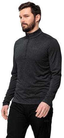 Jack Wolfskin Men Sky Thermal HZ M Wander-Shirt, Black, M