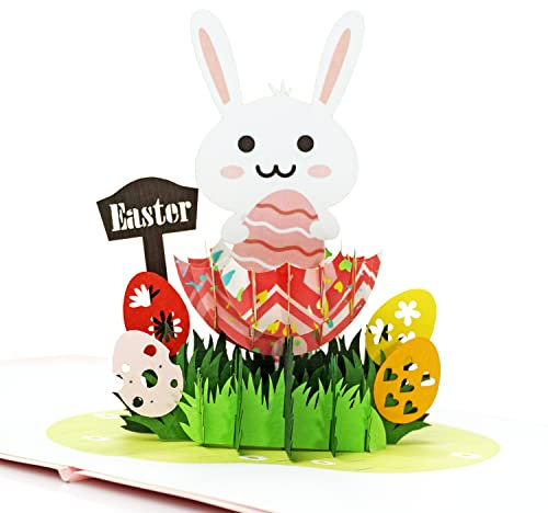 CUTPOPUP Osterkarte Pop Up 3D Grußkarte (Hase) DE