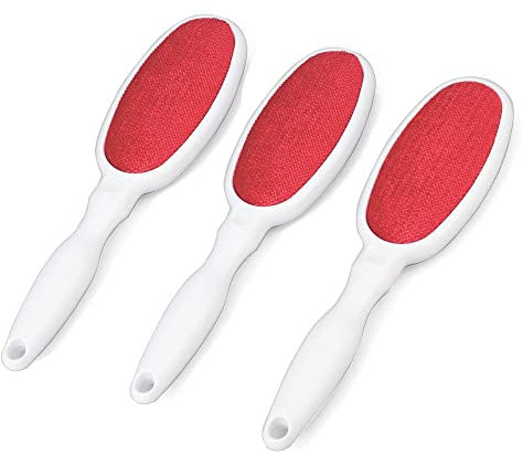 Fusselentfernerbürste, magischer Samt-Fussel- und Tierhaarentferner, entfernt effektiv Fusseln, Staub, Schuppen und Tierhaare von Kleidung und Stoffen, 3 Stück