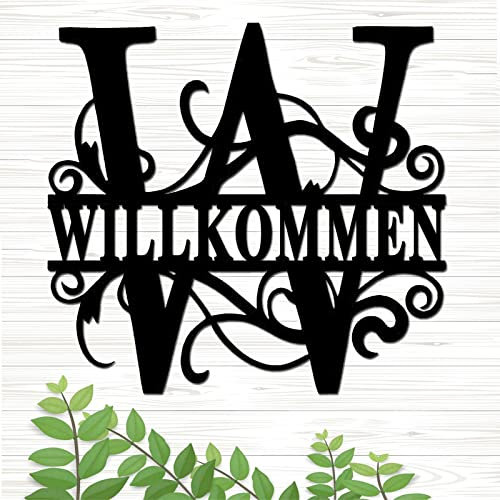 Personalisierter Metall Schild Familiennamen Anfangsbuchstabe Alphabet Dekoschild Türschild mit Namen für die Haustür Personalisierte Geschenke Wanddekoration Schilder für die Haustür Wanddekoration