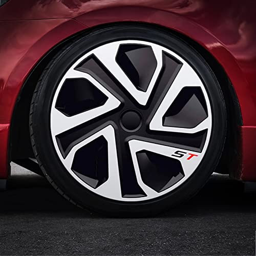 All4You ST Silver Black 14 Zoll 4 x Universal Radzierblenden Radkappen Satz 4er Set Auto 4 Stück