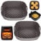 BYKITCHEN Square Silicone Air Fryer Liners - 2 Pack 8 Inch,Airfryer Basket/Accessories, Fits Tower, COSORI, Instant Vortex, Tefal Air Fryers (18cm)