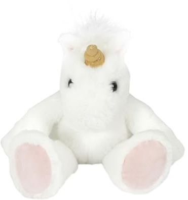 HOME DECO KIDS Einhorn-Kuscheltier 30 cm Weich und Verschmust für Kinder Weiß