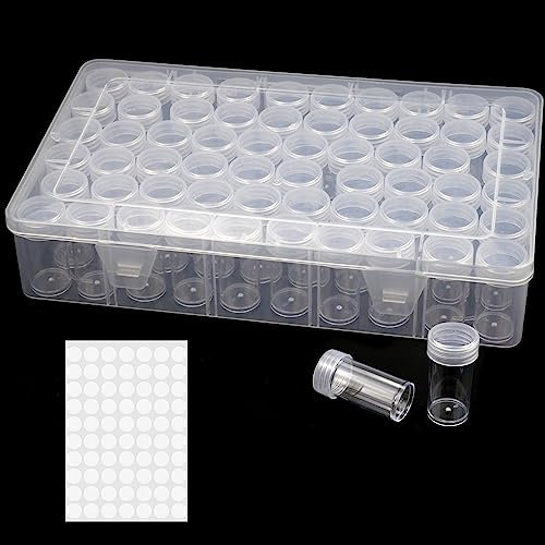 aupawdy Diamond Painting Storage Case 60 Diamond Embroidery Storage Box Diamond Box Diamond Art Storage Box Bead Storage Box Beads Organizer Case for Jewellery Beads Earring Tool Container Clear