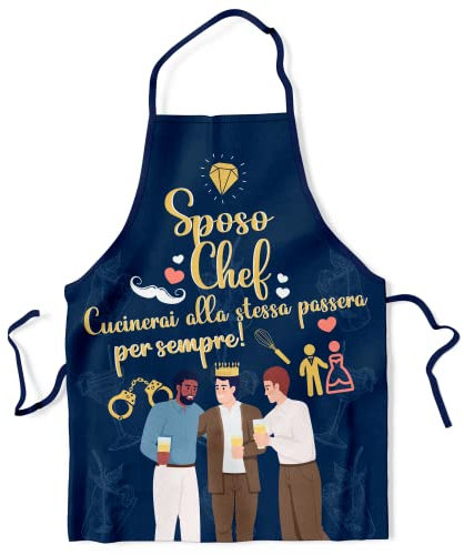KAÏDENSÏ Addio al Celibato Gadget Sposo - Grembiule da Cucina Chef Divertente - Team Groom Scherzo