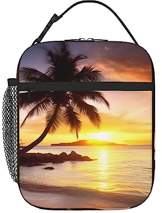 Sunrise - Lonchera reutilizable con aislamiento térmico para hombres, mujeres y adultos, para el trabajo, picnic