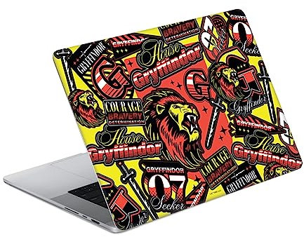 Head Case Designs Offizielle Harry Potter Gryffindor Muster Grafiken Vinyl Haut Aufkleber Abziehbild Abdeckung kompatibel mit MacBook Pro 16 A2485