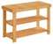 HOMION Shoe Rack 3 Tier Shoe Rack Bench Storage Organiser Large 90 x 27 x 42.5cm Bamboo Wood