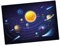 Tischset | Platzset abwaschbar – Unser Sonnensystem II – 44 x 32 cm – pädagogische Platzmatte mit Lerneffekt - aus hochwertigem Vinyl