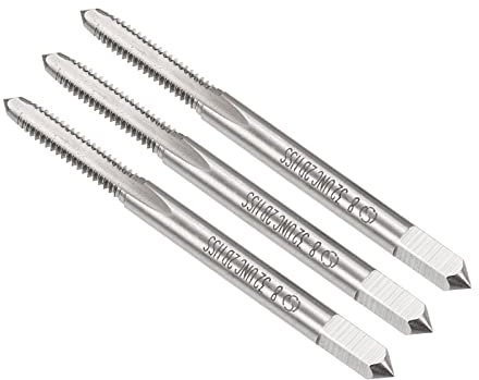 CoCud Gewinde Fräsen Gewindebohrer 8#-32 UNC Gewinde 2B Schnellarbeitsstahl Maschine 3 Gerade Nuten Schrauben Gewindeschneiden Werkzeug - (für Gewindeschneiden Bohren Maschine) 3Stk