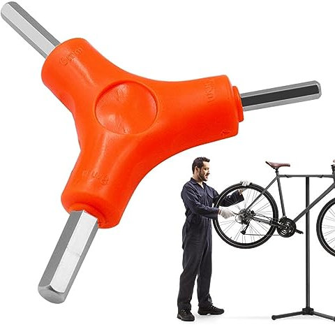 boiler 3-Way Hex Wrench for Bikes - Multi-Functional 3 Way Hex Wrench - 3mm 4mm 5mm Steel Hex Key Combination Repair Tools for Bikes