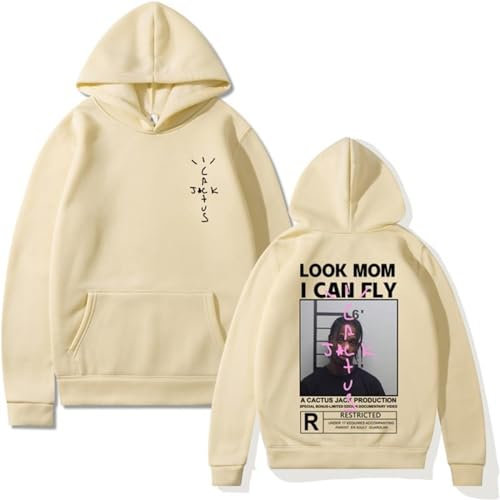 EVERLUCK Travis Hip Hop Fans Hoodies Herren Scott Wish You Were Here Sweatshirts Damen Astroworld Look Mom I Can Fly Hoody Pullover, 09 Travis Hoody, 36