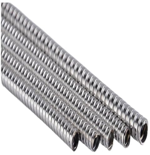 Kabelschlauch 1 Stück 304 Edelstahl Metall Gewindeschlauch Metall Kabelhülse Rohr Metall (Color : ID4mm OD6mm)