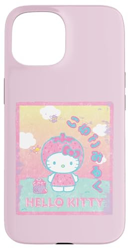 Hülle für iPhone 15 Hello Kitty Erdbeermilch