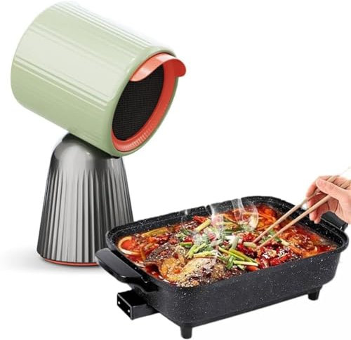 Desktop Range Hood, Portable Extractor Hood Indoor Kitchen Mini Fan Range Hood with One-Button Start and Multi Filtration, Kitchen Exhaust Fan with Oil Extractor Filter and Vent, Space Saving (Color