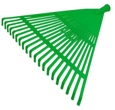NG NICCOLAI SCOPA-RASTRELLO IN POLIPROPILENE PP VARIE MISURE E TIPOLOGIE DI DENTATURA. MADE IN ITALY (VERDE (CM.45) SENZA MANICO)