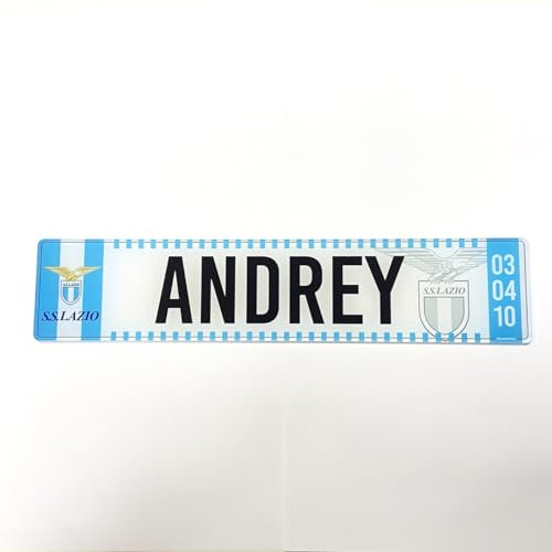 Lazio - Matricula Metacrilato Personalizada Equipo de Futbol - Matricula con Nombre - 38cm x 8cm - Placa Impresion Directa - Nombres Decorativos Personalizados
