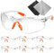 Occhiali Protezione Trasparenti, Occhiali di Sicurezza Trasparenti, Occhiali Protettivi da Lavoro, 6PCS Occhiali Antinfortunistica Occhiali Antipolvere Occhiali Sport Aria Aperta
