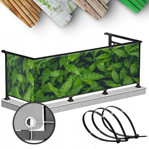 PRINT.GG Balkon Sichtschutz Wetterfest - UV und Witterungsbeständigkeit - Praktischer Sichtschutz Balkon - Viele Größen und Designs, Model 1
