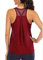 Superora Workout Tops Loose fit Racerback Tank Tops for Women Mesh Backless Tank Running Tank Tops Red