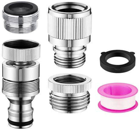 Adaptateur à connexion rapide pour robinet d'évier de cuisine et de salle de bain - Adaptateur de raccord pour tuyau d'arrosage compatible avec lave-vaisselle, machine à laver, tuyau de douche,