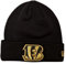 New Era Cincinnati Bengals NFL Metallic Logo Cuff Knit Schwarz Gold Beanie-Mütze - One-Size