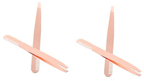 Didiseaon 4pcs Professional Eyebrow Tweezers for Women Double-Ended Tweezers Slanted Tip for Brows Hair Removal