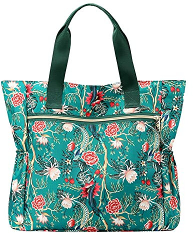 LOIJMK Aigner Taschen Damen Blau Tragetasche für Damen, große, leichte Nylon-Schulterhandtaschen und Reise-Arbeitsgeldbörse Nähmaschinen Taschen (C, One Size)