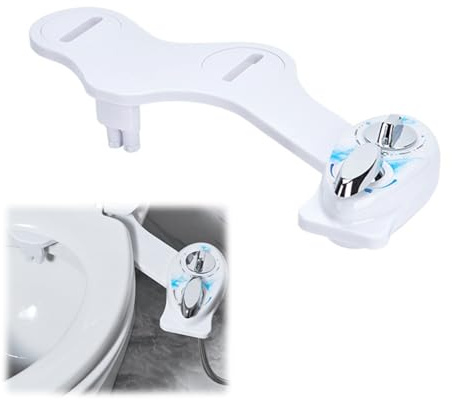 RADAAB Accesorio de bidé for Inodoro, Lado Izquierdo, Boquilla rociadora autolimpiante de presión Ajustable no eléctrica, Control for Lavado Posterior Femenino(Cold)
