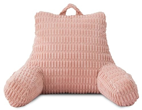 Holawakaka Adults Kids Teens Corduroy Backrest Reading Pillow with Arms