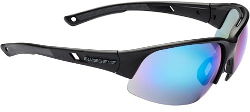 Swiss Eye Unisex Tilton Halfrim Sportbrille, black matt-grey smoke, OneSize