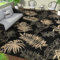Falflor Large Outdoor Rugs for Patios Waterproof 270X365cm Reversible Rug UV Resistant Picnic Blanket Foldable Outdoor Mat for Garden Camping Deck RV Backyard Picnic(Black with Tan)