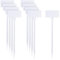 60 Pcs 30 x 9cm White Plant Name Size Tags T Type Plant Markers Plastic Garden Seed Signs Long Vegetable Labels Flower Pot Label Stakes for Outdoor Greenhouse