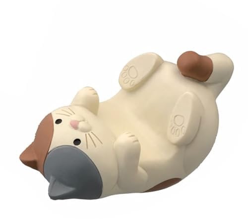 Ausla Niedliche Katzenverzierung, Handy-Tablet-Brillenhalter, Dekoration mit Kreativem Look, für Zuhause (Dreifarbige Katze)