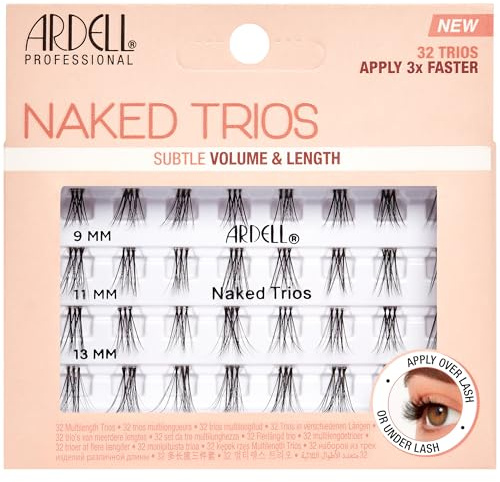 Ardell Naked Lashes Trios Lot de 32 extensions de cils individuels sans nœuds réutilisables