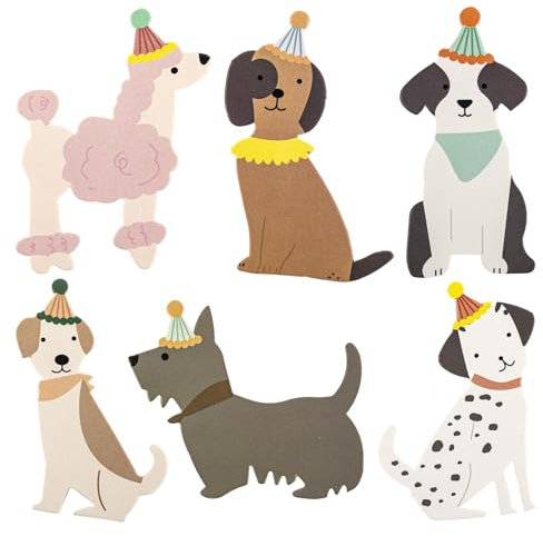 Framendino, 30 Pack Dog Cupcake Toppers Cute Puppy Birthday Cake Decoration for Pet Themed Shower Party