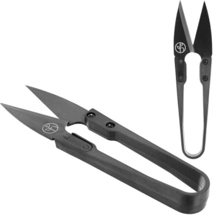 DAMPF MIT STIL -„2x Mini Gartenschere – Präzisionsschere für Garten, Blumen, Kräuter, Blüten & Buds – Kleine Rosenschere, Weed-/Bubatz-/Blütenschere – Herbgarden Mini Scissors + Paper“