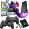 Wireless Retro Game Console, Built-in 20,000+ Games 15 Emulators, Gaming Stick 4k HDMI Output 2.4GHz Wireless Controllers, Plug & Play Video Games with 128G TF Card for TV (Black)