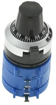 3590S-2 Präzisions-Multiturn-Potentiometer der Serie 3590S, 10-Ring-Einstellwiderstand + 1 Umdrehungen, Zählskala, 6,35-mm-Drehknopf(500 Ohm)