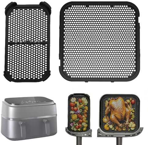 2 Stück Spritzschutz Zubehör für Philips Airfryer 3000 Dual Basket, Silikonform Airfryer Zubehör für Philips Steam Airfryer 5000 Series Dual Basket, Spritzschutz für Philips NA350 NA550 6L/3L