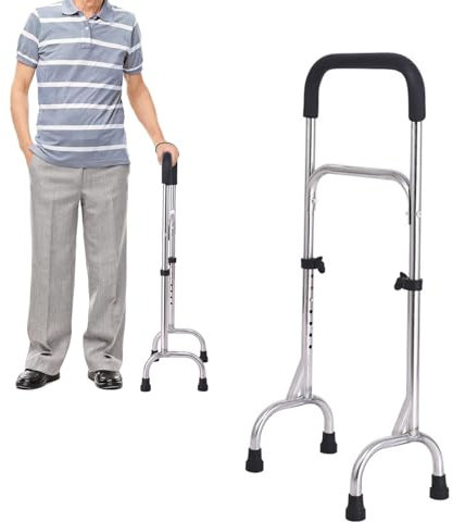 Stehhilfe, höhenverstellbare Sicherheitshandläufe mit 4 Beinen breiter Basis, leichtes Gehgestell für ältere Menschen, Behinderte und Schwangere A