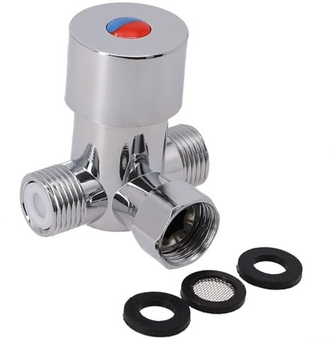 Heißes Kaltwasser-Mischventil G1/2, Temperaturkontrolle, Thermostat-Mischventil, 3-Wege-Messing-Ventile für Badezimmer, automatischer berührungsloser Wasserhahn
