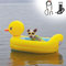 Yellow Dog Pool Floats for Small Dogs, Safety Inflatable Dock Water Platform for Dogs Up to 33 Lbs, Foldable Doggy Boat Raft with Pump & Rope