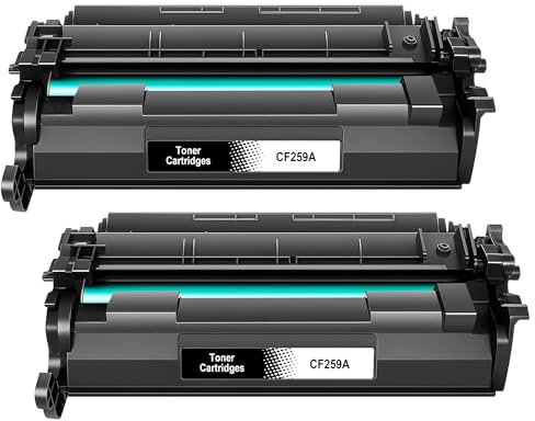 Jhaan 59A CF259A Toner Mit Chip Kompatible für HP Laserjet Pro M404dw Toner 59A CF259A 59X CF259X für HP M404dn M404n MFP M428dw M428fdw M428fdn M428 M304 M404 (2 Schwarz)