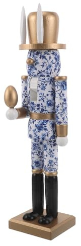 Ipetboom Holz Nussknacker Hasenfigur Frühlingsdeko Osterhasen Skulptur Kompakt Orientalischer Charme Tischdekoration