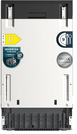 Cecotec Lavavajillas 45 cm Integrable Bolero Aguazero 4250 Full-BI. 9 Cubiertos, 6 Programas, Bajo Consumo, Motor Inverter Plus Duo, Delay Start, SideView Light y Cesta para Cubiertos