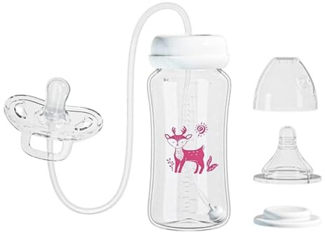 Biberon Anticolica 3 In 1 A Mani Libere, Biberon In Silicone Anticolica, Bottiglia Per Latte Con Flusso Regolabile, Compatta Portatile Antigoccia, Per Auto-alimentazione, Per Bambini
